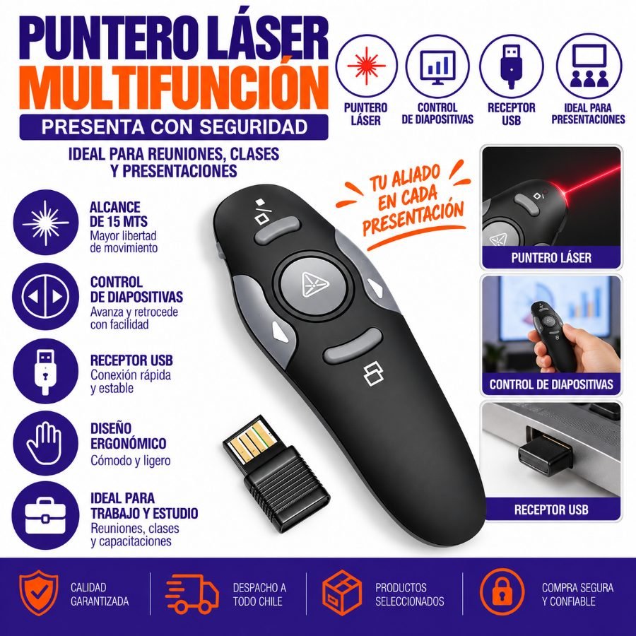 Puntero laser multifuncion 15 mts. en blister mayorista — imagen 7