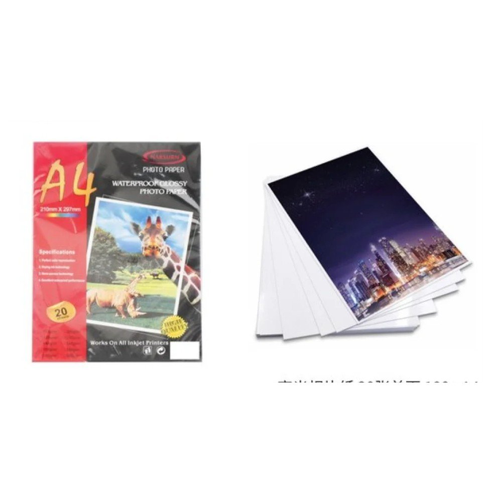 PAPEL FOTOGRAFICO A4 20 HOJAS por mayor en Chile