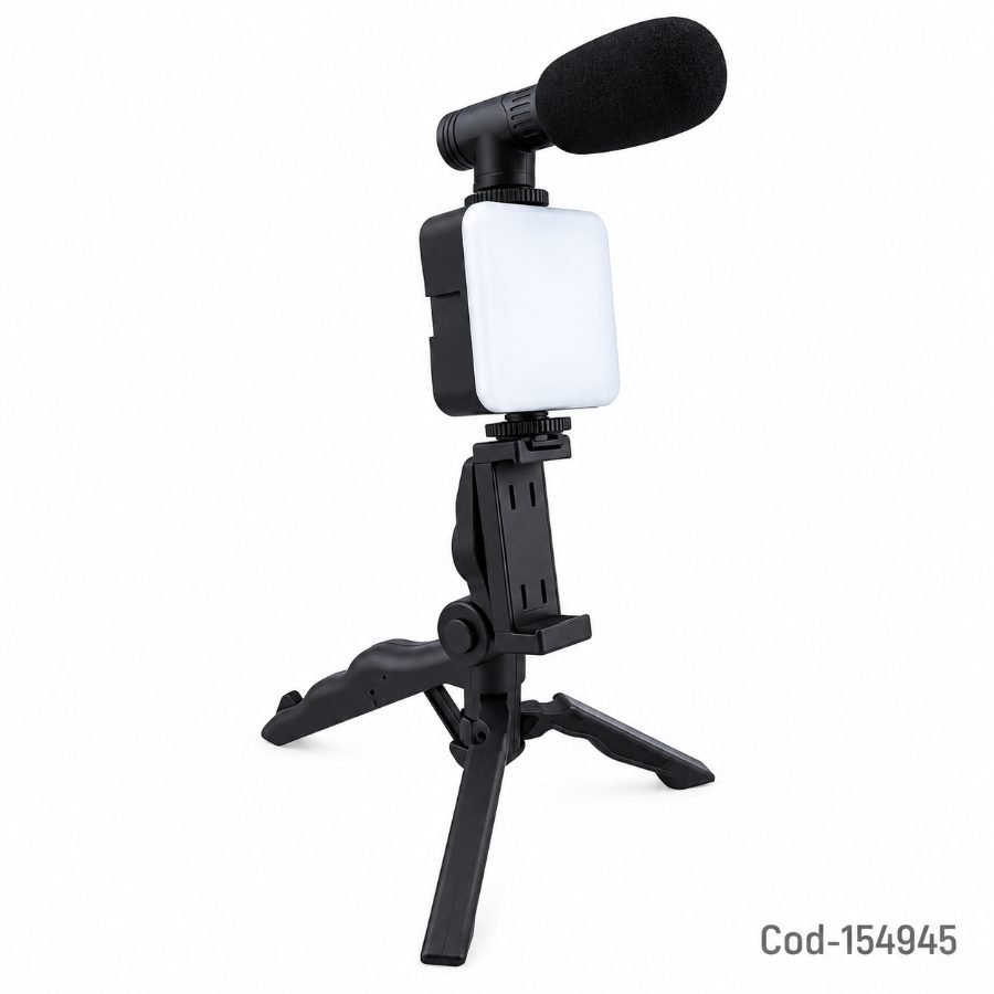 Estabilizador para smartphone con tripode, luz, microfono y control remoto bluetooth mayorista — imagen 11