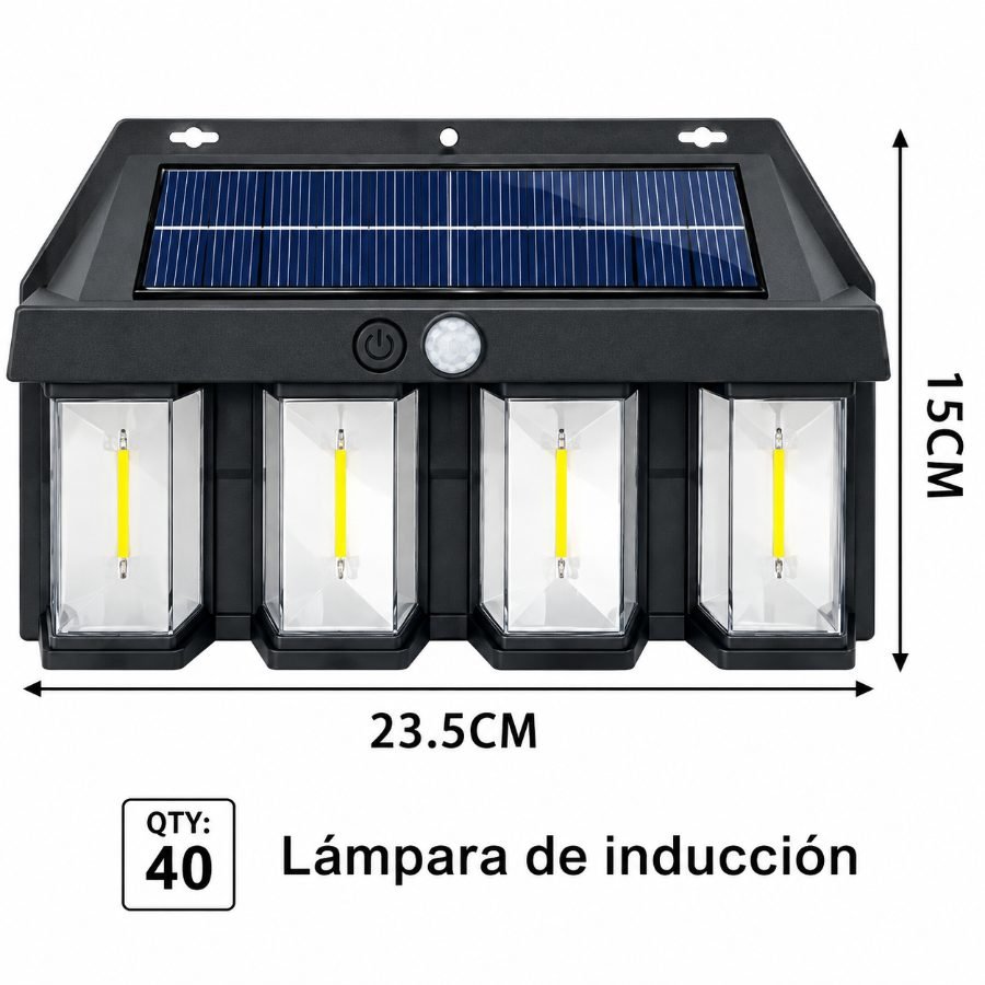 Lámpara solar de inducción con cuatro módulos y sensor de movimiento (618-4w) mayorista — imagen 2