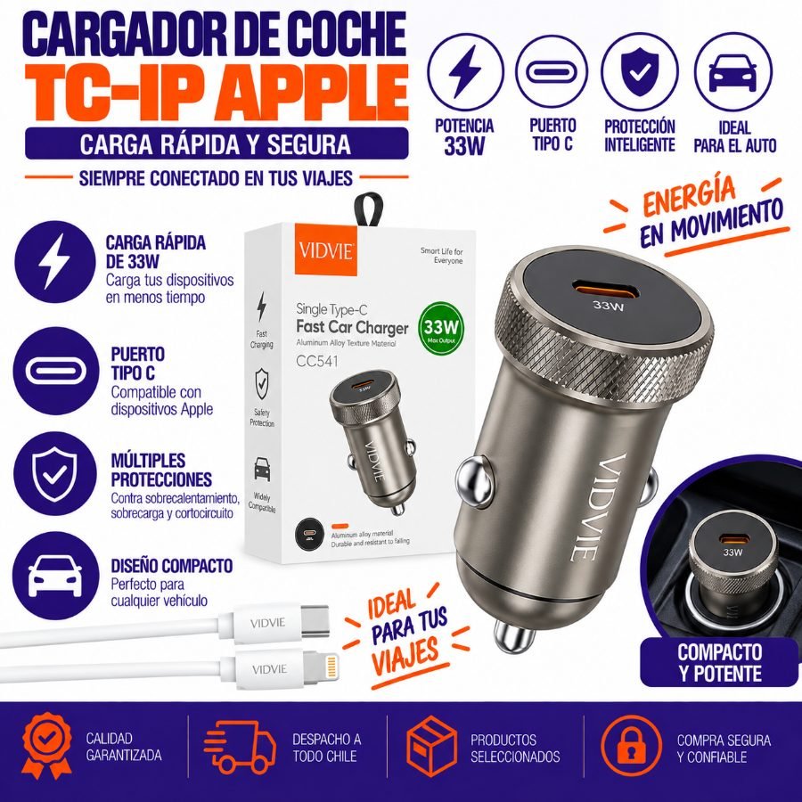 Cargador de coche tc-ip apple mayorista — imagen 3