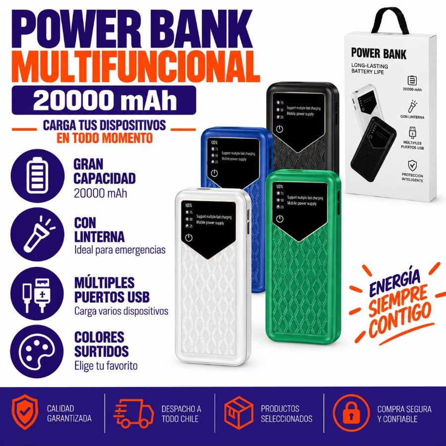 Power bank multifuncional mayorista — imagen 3