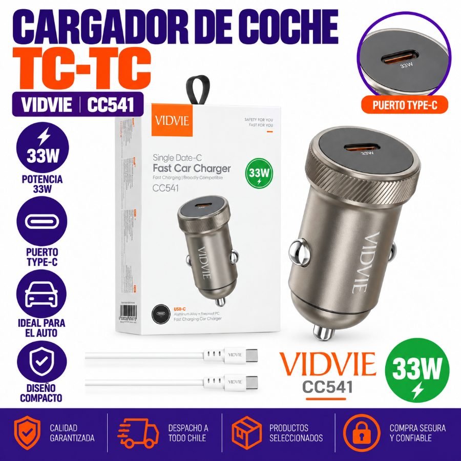 Cargador de coche TC-TC 1PZA por mayor en Chile