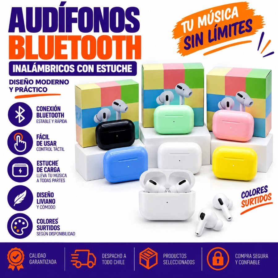 Audífono Bluetooth Inalámbrico con Estuche 1 Pza por mayor en Chile