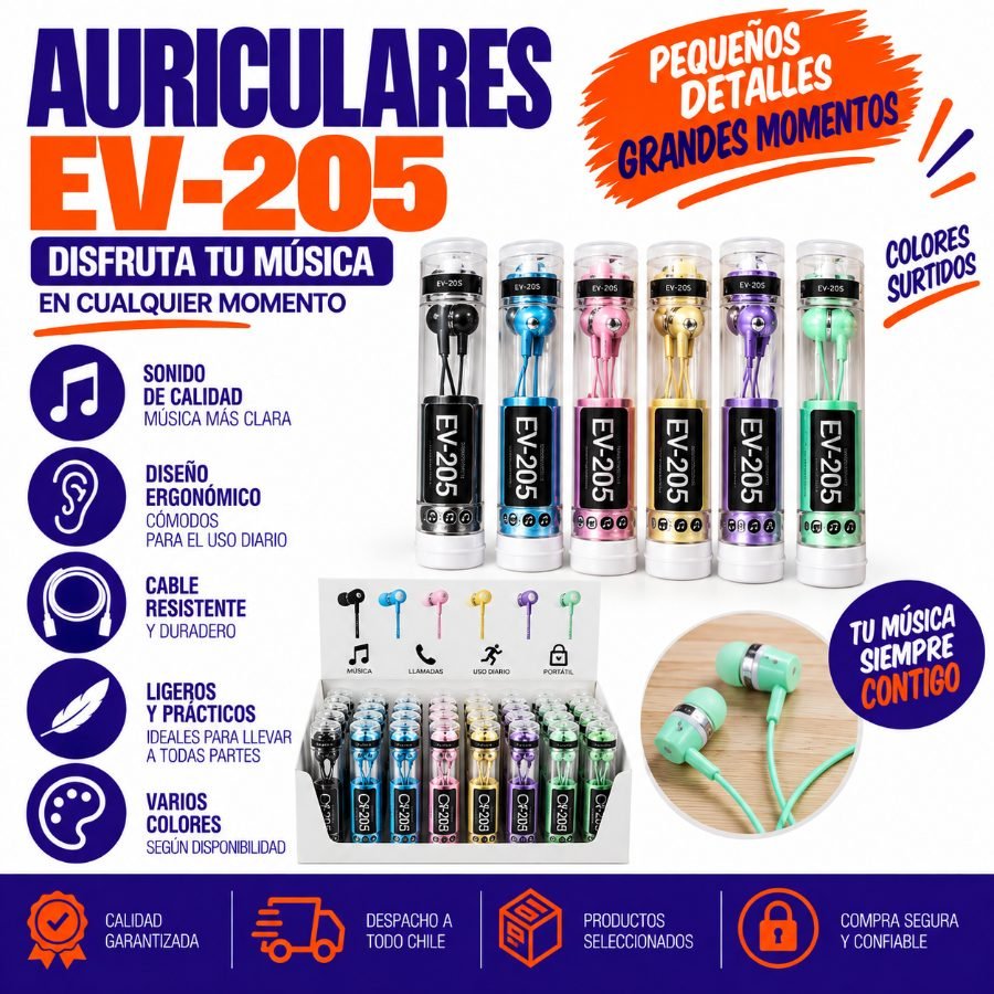 Auriculares ev-205 mayorista — imagen 3
