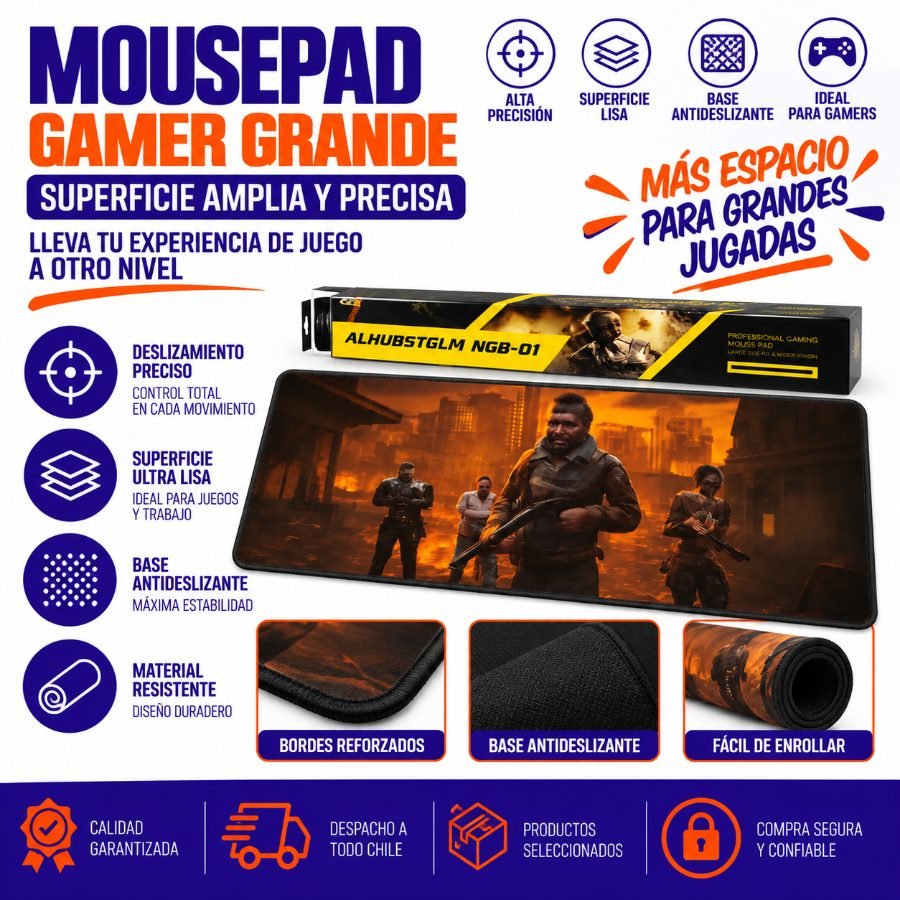 Mousepad Gamer Grande 700x300mm 700 × 300mm por mayor en Chile