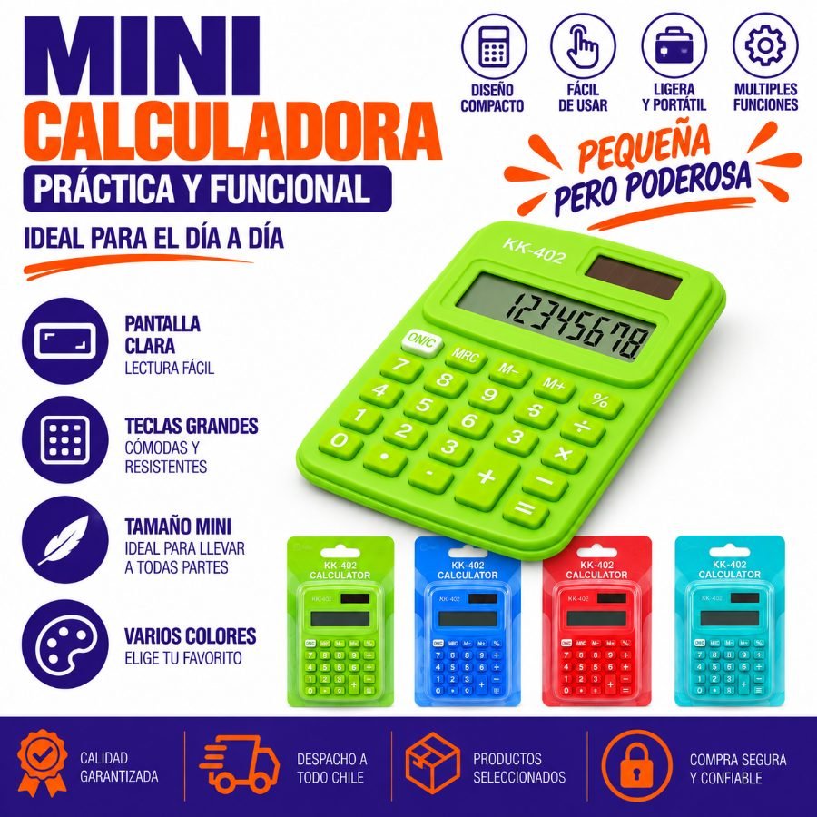 MINI CALCULADORA 10,5 CM por mayor en Chile