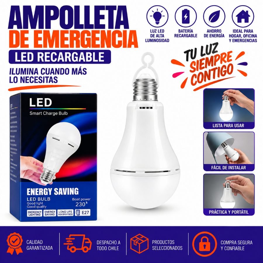 AMPOLLETA DE EMERGENCIA 9 W por mayor en Chile