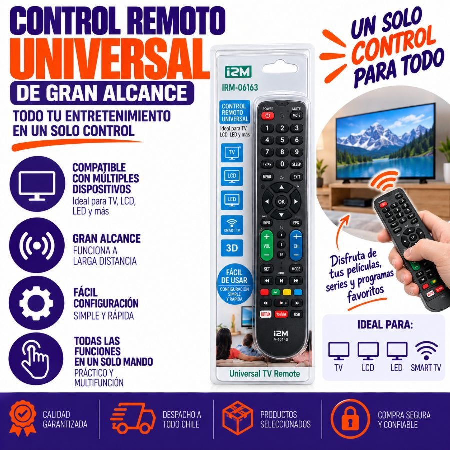 Control remoto universal de gran alcance v-1014s - mando multifunción 30cm mayorista — imagen 3