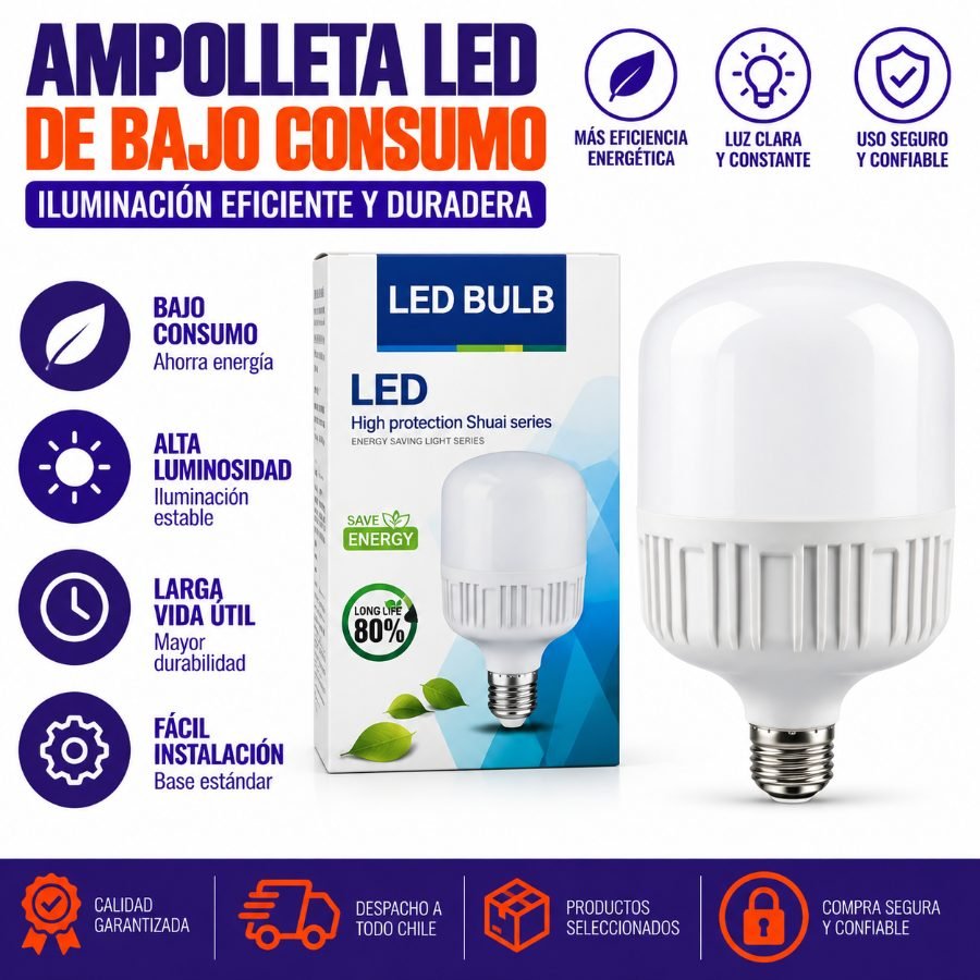 AMPOLLETA DE BAJO CONSUMO 30 W por mayor en Chile