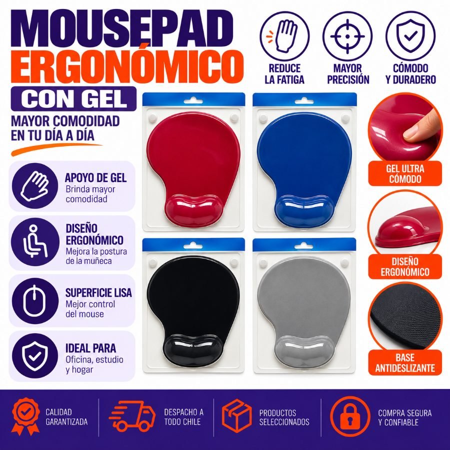 Mousepad con gel ergonómico mayorista — imagen 3