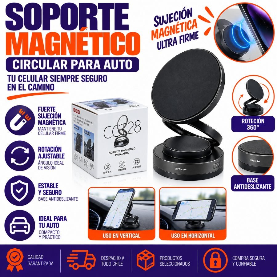 Soporte magnético circular para auto mayorista — imagen 3