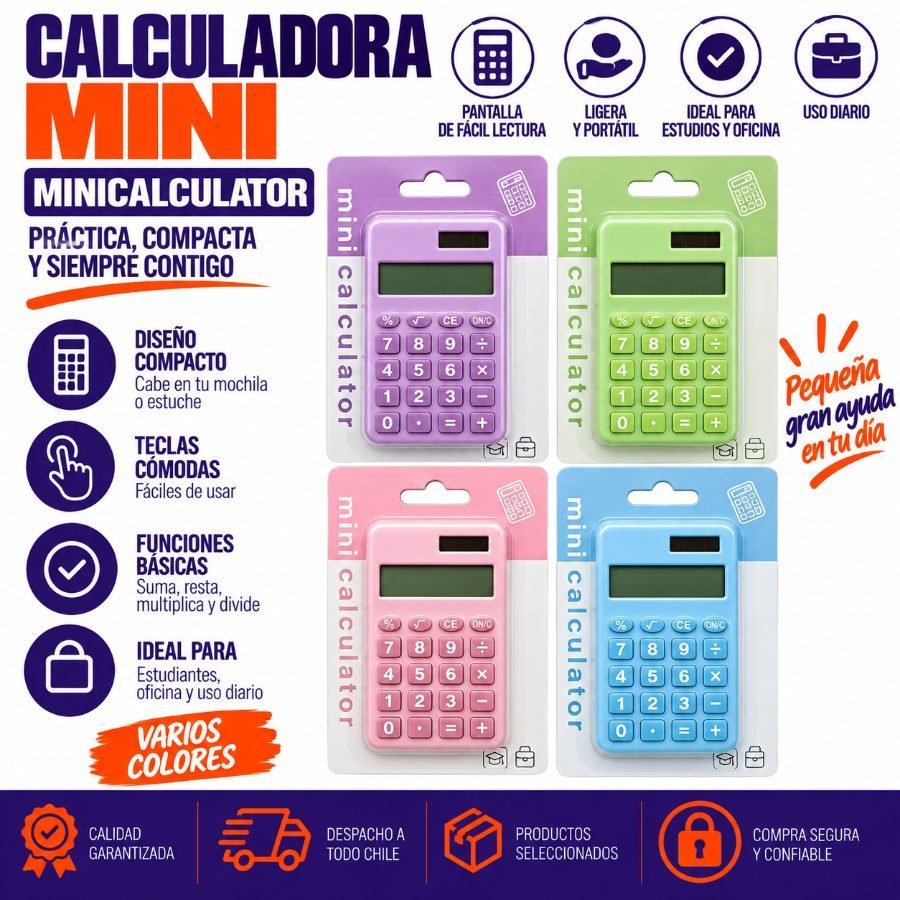 CALCULADORA MINICALCULATOR 1 PZA por mayor en Chile