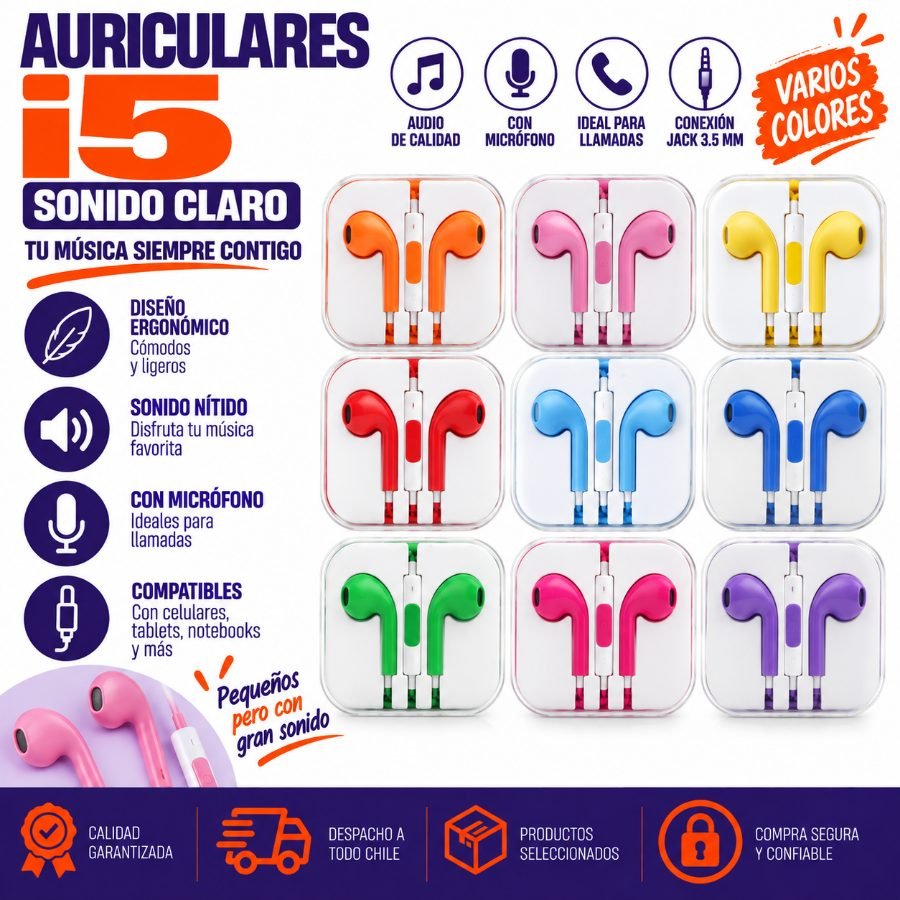 Auriculares i5 mayorista — imagen 3