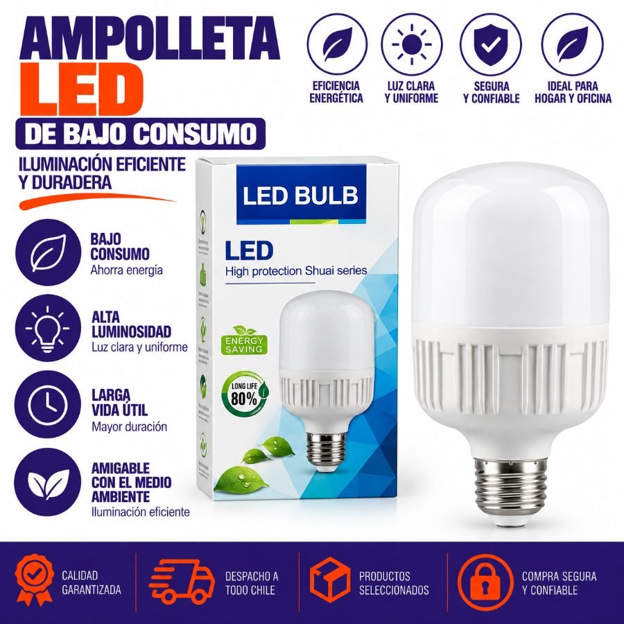 AMPOLLETA DE BAJO CONSUMO 20 W por mayor en Chile