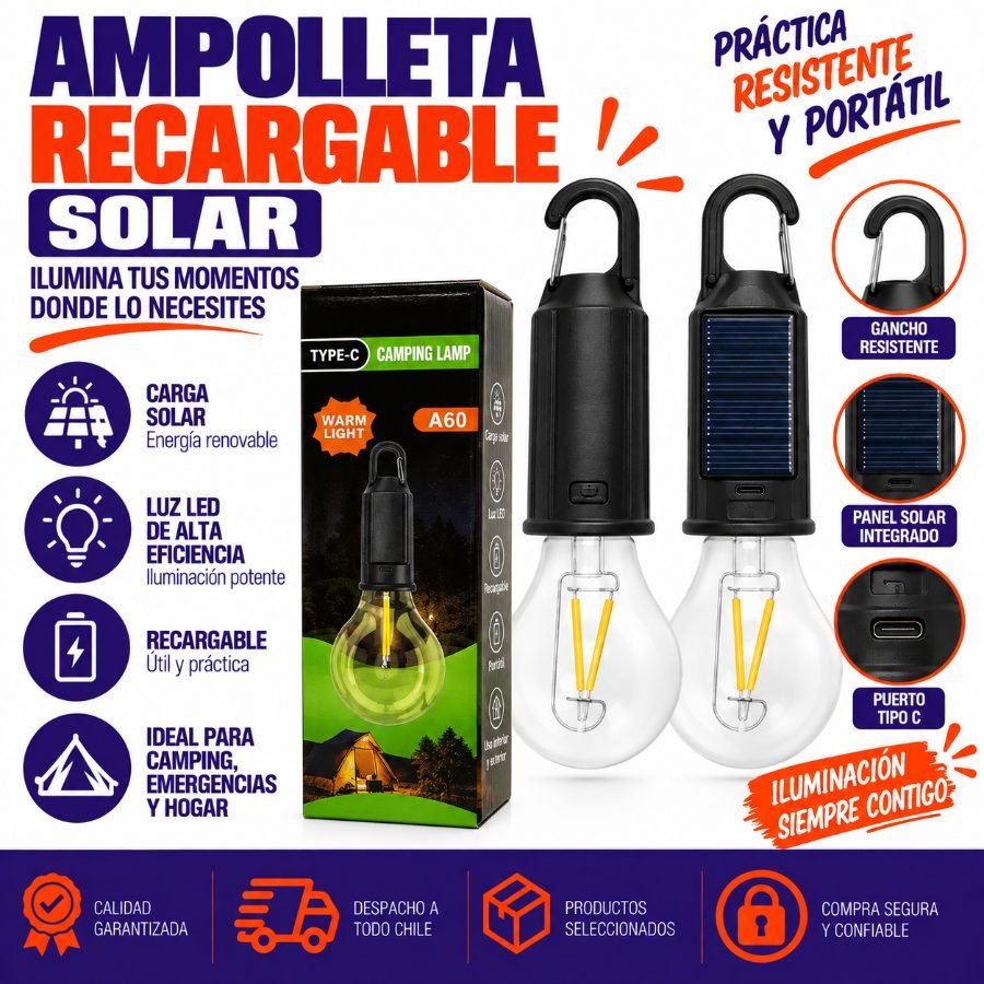 Ampolleta recargable-solar mayorista — imagen 3