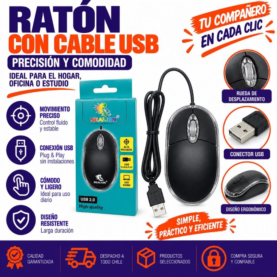 Raton con cable usb mayorista — imagen 3