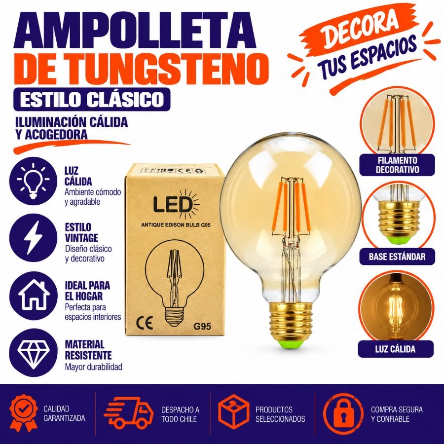 AMPOLLETA DE TUNGSTENO 4 W por mayor en Chile