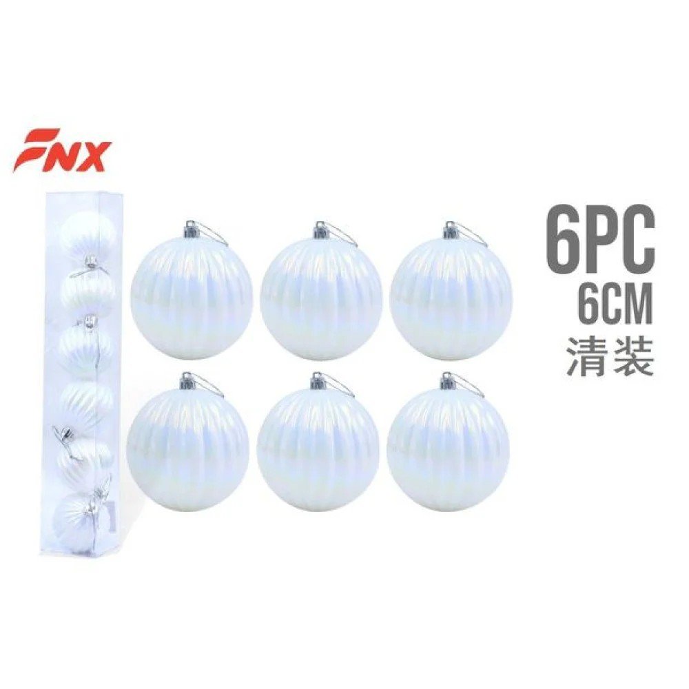 NAVIDAD BOLA ACANALADA 6cm 6pc 6cm-12 pza por mayor en Chile