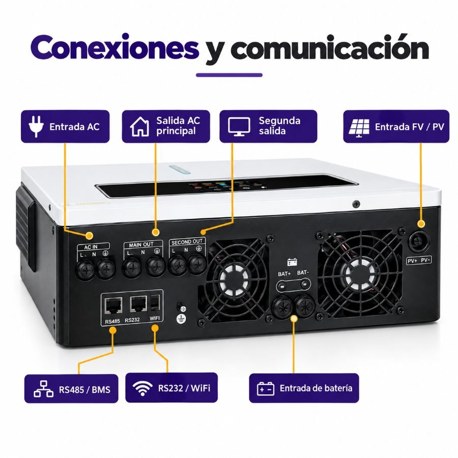 Inversor solar híbrido 4,2 kw con mppt, ip65 y salida 220v mayorista — imagen 3