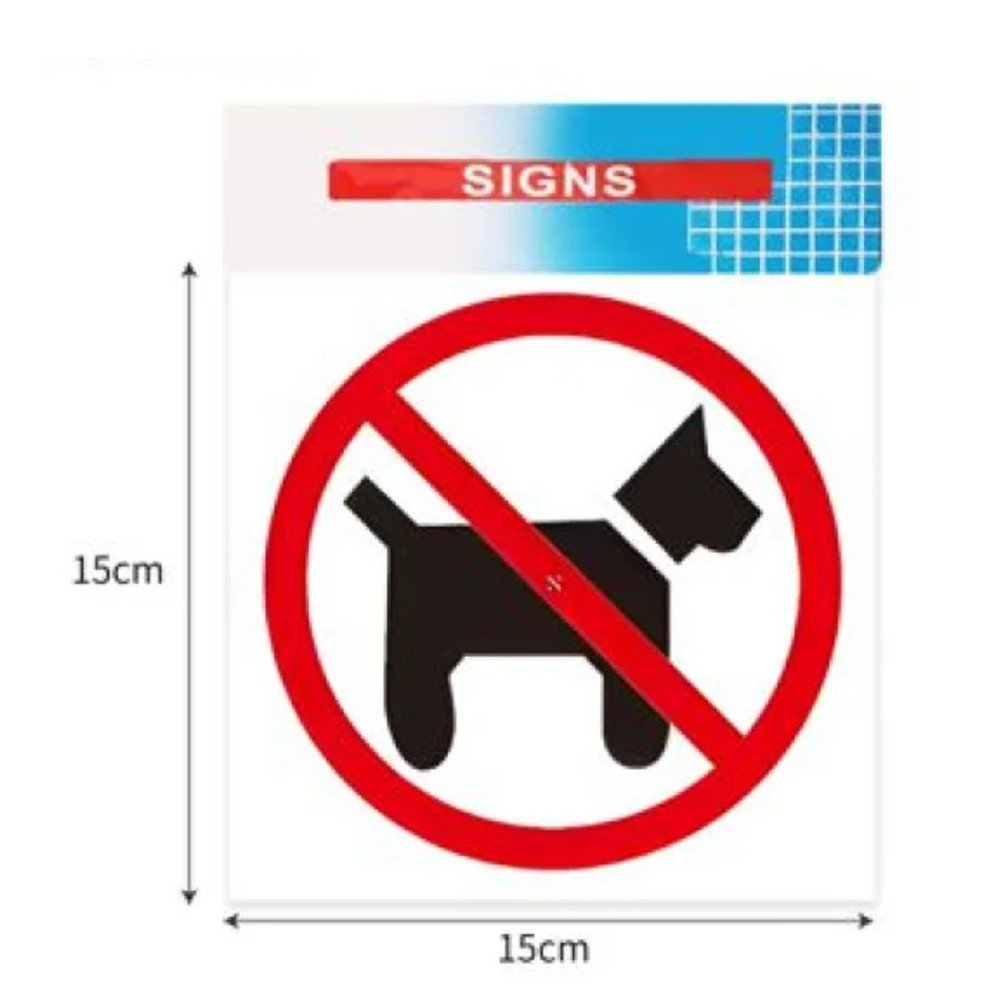 SEÑAL-PROHIBIDO PERROS 15 X 15 CM por mayor en Chile