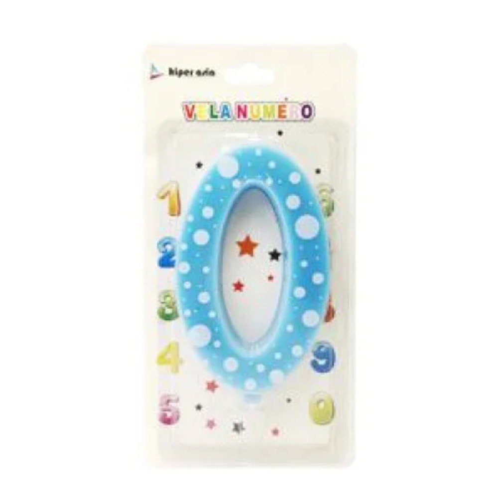 VELA DE CUMPLEAÑOS # 0- PUNTOS BLANCOS 12 CM por mayor en Chile