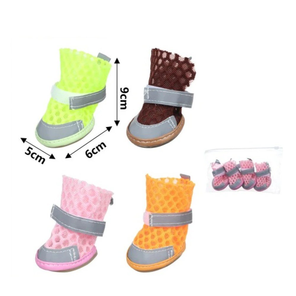 ZAPATOS DE MALLA PARA MASCOTA 2 PARES- 9 X 6 X 5 CM por mayor en Chile