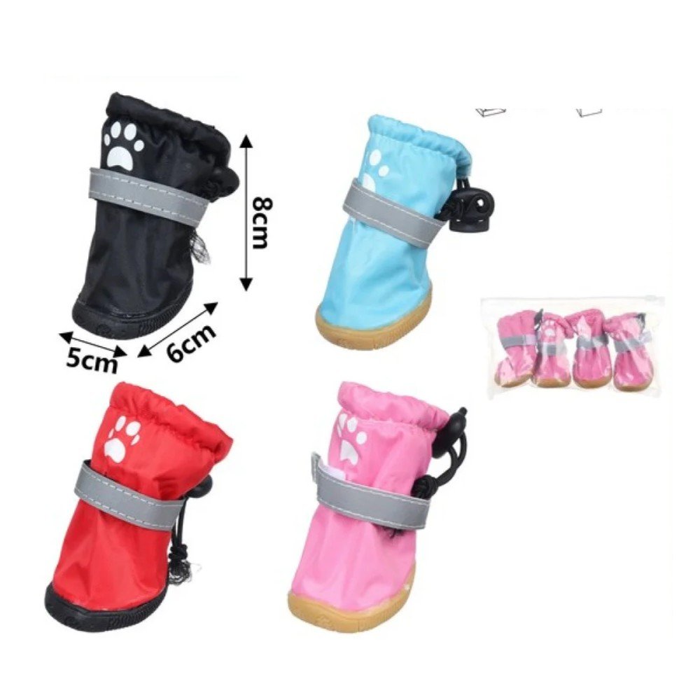BOTAS DE LLUVIA PARA MASCOTA 2 PARES- 8 X 6 X 5 CM por mayor en Chile