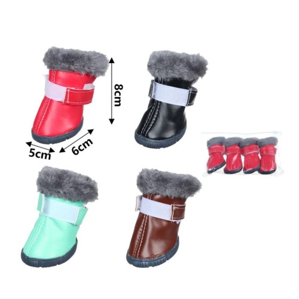 BOTAS DE NIEVE PARA MASCOTA 2 PARES-8 X 6 X 5 CM por mayor en Chile