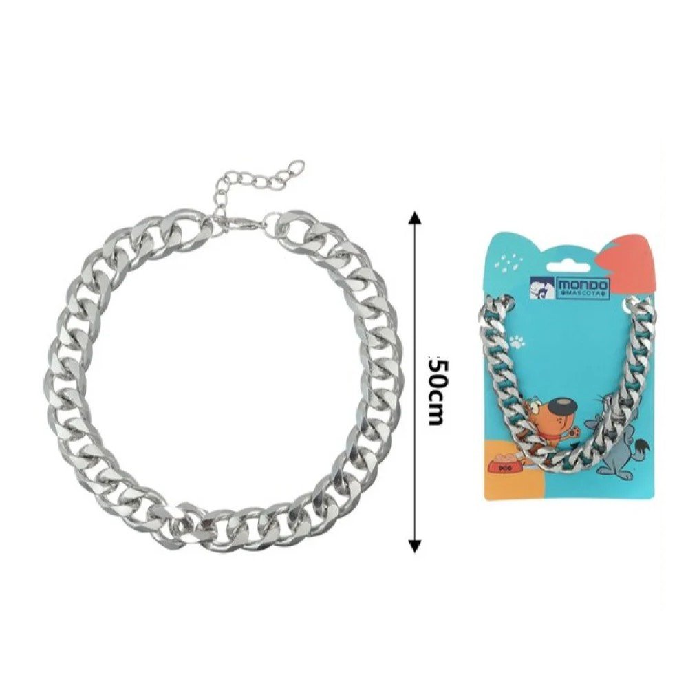 COLLAR DE CADENA PARA MASCOTA 50 CM por mayor en Chile