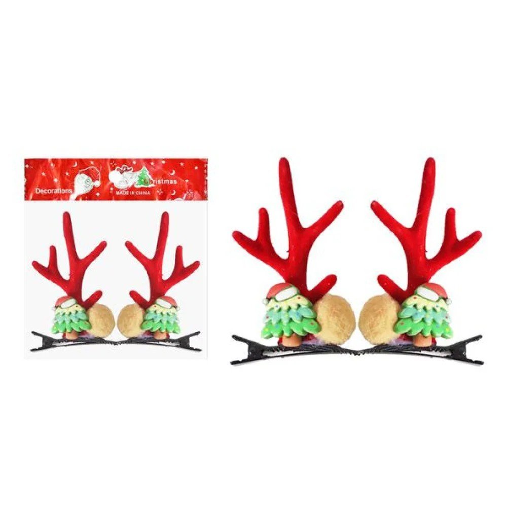 ADORNO NAVIDEÑO PARA EL CABELLO-PINCHES 1 PAR por mayor en Chile