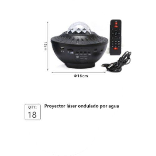 Proyector de Luz Láser con Efecto de Ondas de Agua y Conexión Bluetooth por mayor - Electrónica por mayor