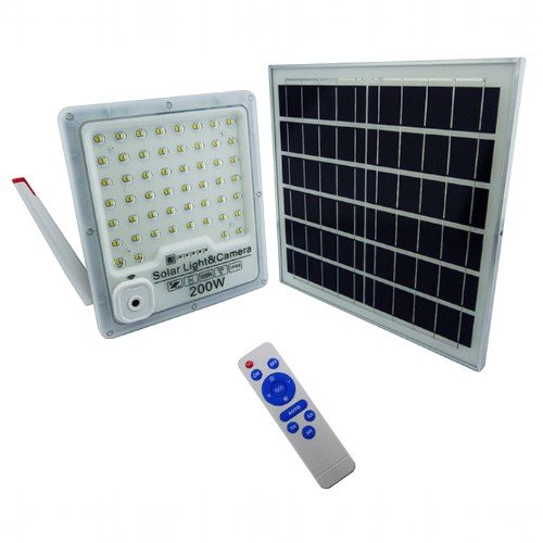Proyector Solar LED De 200 Watt Mas Camara De Vigilancia WIFI, De 56 LED Con Control Remoto. por mayor Electrónica por mayor