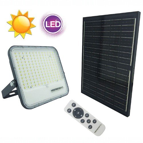 Proyector Solar LED De 300 Watt, 156 LED Con Panel PVC, Control Remoto Y De Luz Fria 6000K por mayor Electrónica por mayor