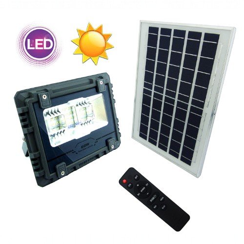 Proyector Solar LED De 60 Watt Con Luces RGB, APP Para Smartphone Y Panel Con 24 LED. por mayor Electrónica por mayor