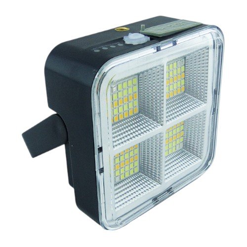 Proyector Solar LED Mini Modelo R05 De 112 LED Con Iman, 3 Tonos De Luz, Baliza Y Power Bank. por mayor Electrónica por mayor