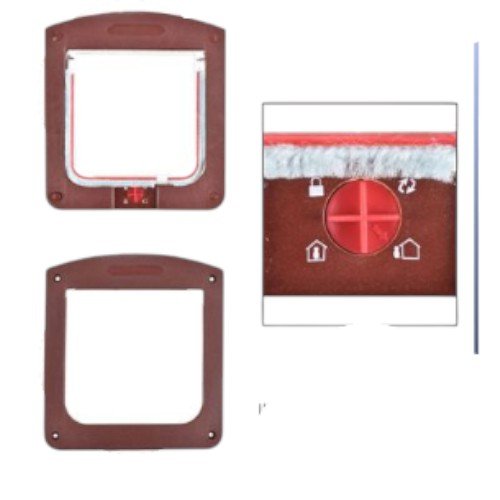 Puerta Gatera Abatible con Sistema de Cuatro Bloqueos por mayor - Mascotas por mayor