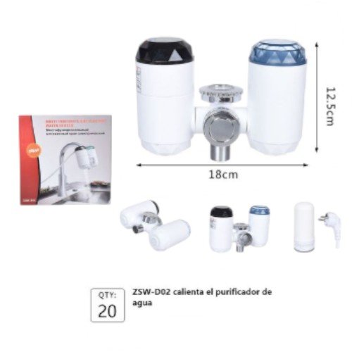 Purificador y Calentador Eléctrico de Agua para Grifo 18cm x 12.5cm  por mayor en Chile