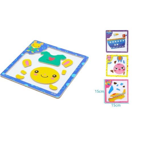 Puzzle Pequeño Magnético de Madera con Diseños Infantiles Surtidos 15 x 15cm por mayor en Chile