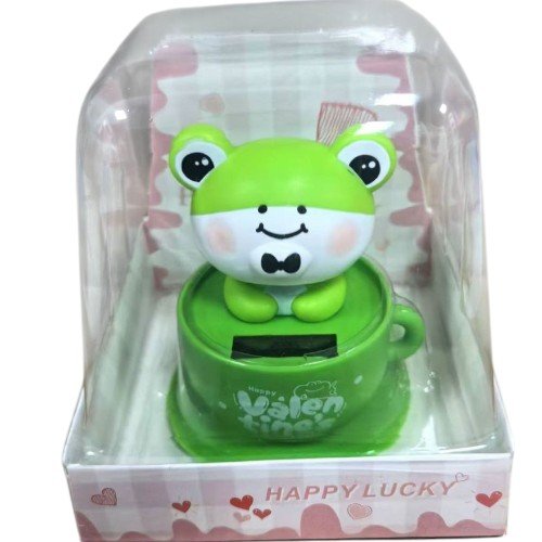 Rana Decorativa en Taza con Movimiento Solar para Exhibición y Regalo por mayor - Hogar por mayor