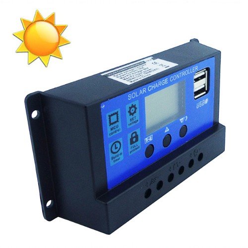 Regulador Solar Digital De 30 Amp A 12 O 24 Volt Con Pantalla LCD. por mayor Electrónica por mayor