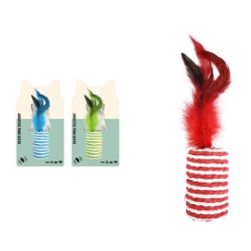 RODILLO DE PAPEL CON PLUMAS por mayor - Mascotas por mayor