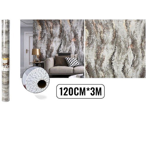 Rollo de Papel Mural Auto-adhesivo de Espuma XPE con Diseños de Piedra y Raíz Texturizada 1.2 x 3m por mayor - Hogar por mayor