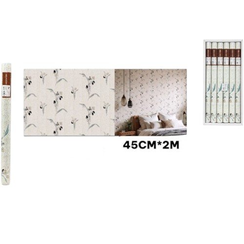 Rollo de Papel Mural con Diseño Floral Botánico Elegante 45cm x 2m por mayor Hogar por mayor