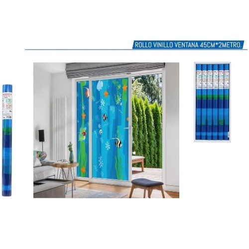 Rollo de Vinilo Decorativo para Ventanas Diseño Acuático 45cm x 2m por mayor Hogar por mayor