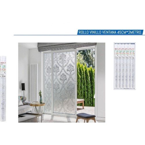 Rollo de Vinilo Electrostático para Ventana con Diseño Floral 45cm x 2m por mayor Hogar por mayor