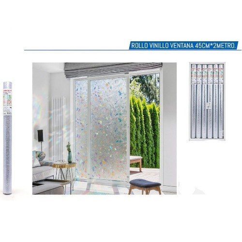 Rollo de Vinilo Electrostático para Ventana Diseño Piedras 45cm x 2m por mayor Hogar por mayor