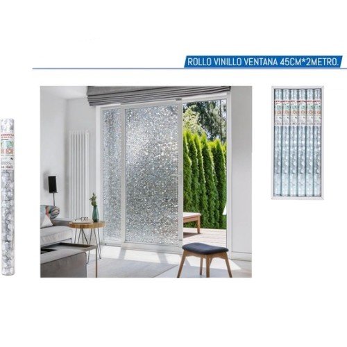 Rollo de Vinilo Electrostático para Ventana Motivo Piedras 45cm x 2m por mayor Hogar por mayor