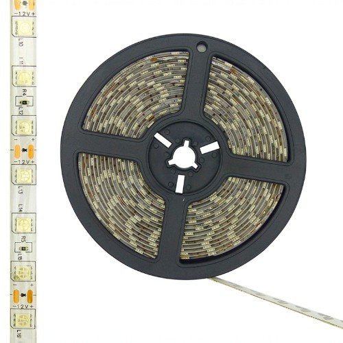 Rollo LED 5050 Luz Azul, 5Metros, 12Volt. En Bolsa por mayor Electrónica por mayor