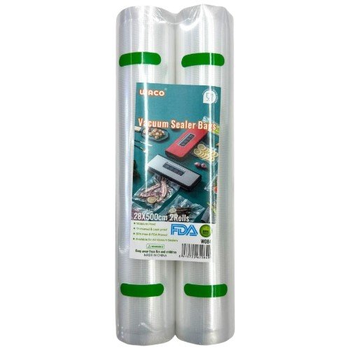 Rollos de Bolsas para Sellado al Vacío 28x500 cm de Grado Alimenticio para Conservación Profesional por mayor - Hogar por mayor
